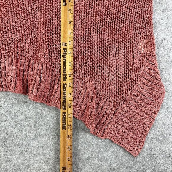 Eileen Fisher Airy Linen Grain Rib Sweater Womens M Asymmetrical Coastal Top LS* - Picture 9 of 12